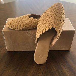 Urban Outfitters Leather Woven Mule